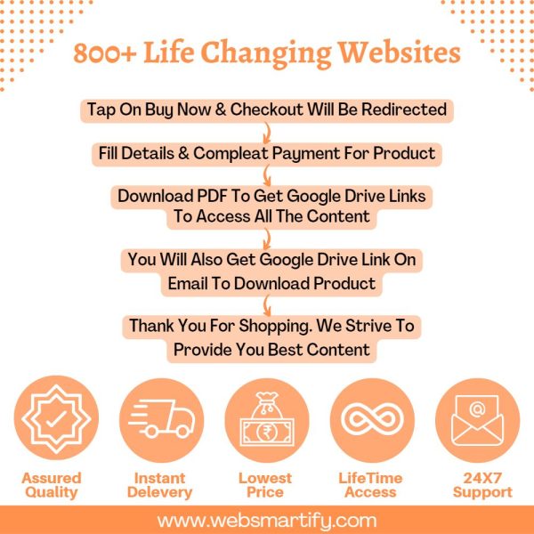 Life Changing Website List Infographic
