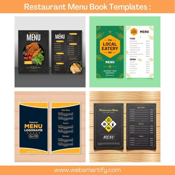 Restaurant Menu Design Templates Samples 1