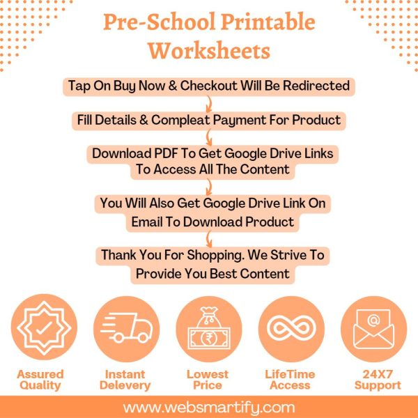 Pre-School Printable Worksheets Infographic