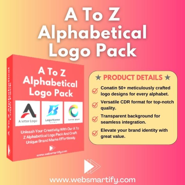 A To Z Alphabetical Logo Pack Introduction