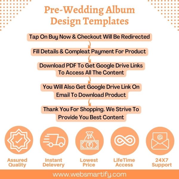Pre Wedding Album Design Templates Infographic