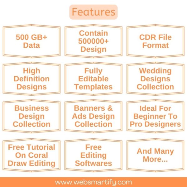 Coral Draw Templates Bundle Features