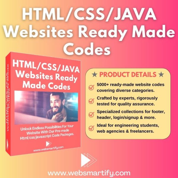 HTML/CSS/JAVA Websites Ready Made Codes Introduction