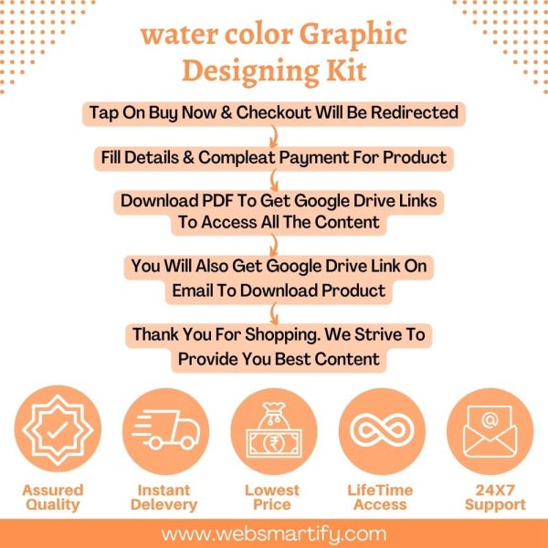 Water Color Graphic Designing Kit Infographics