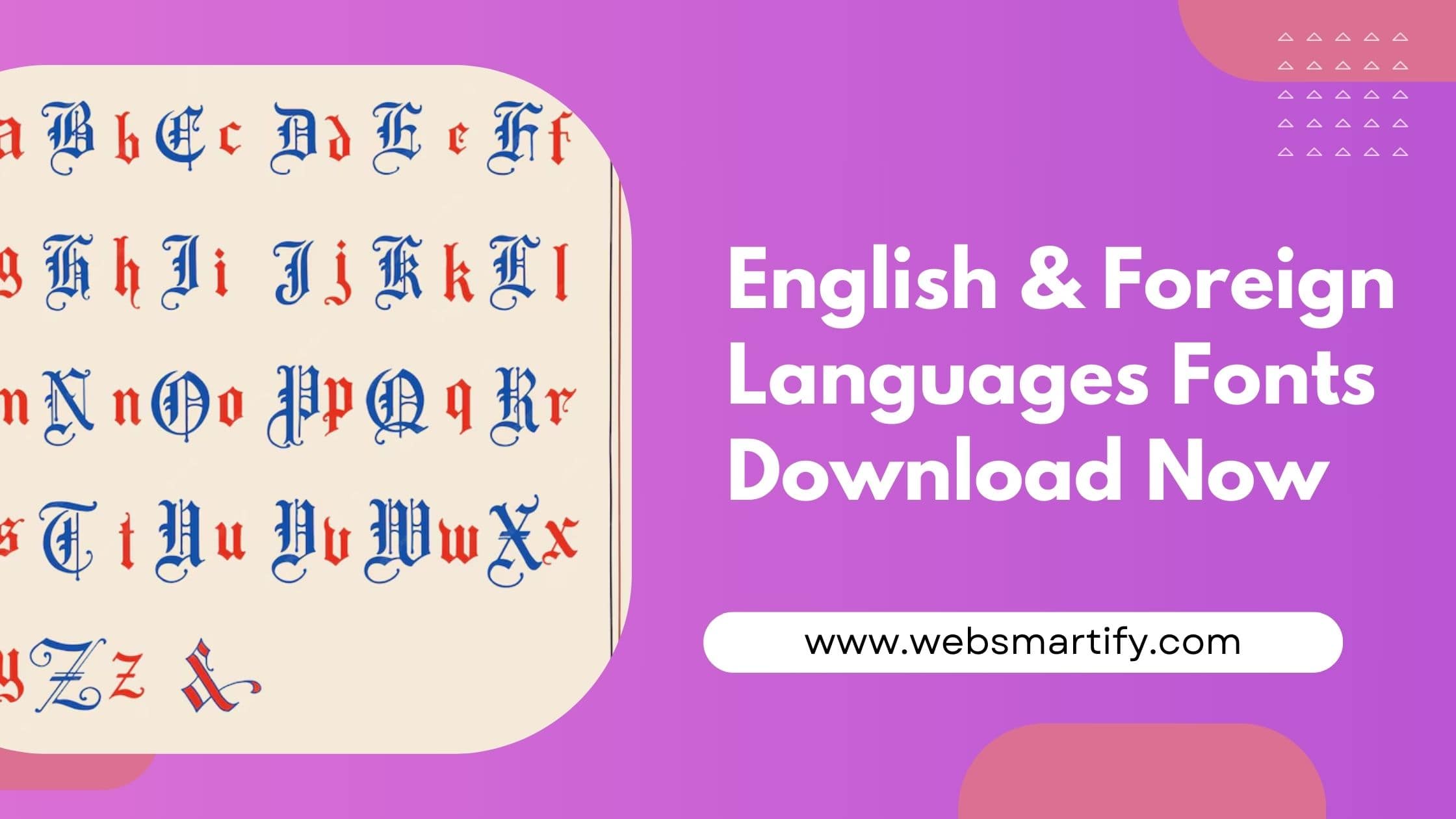 English & Foreign Languages Fonts - Websmartify
