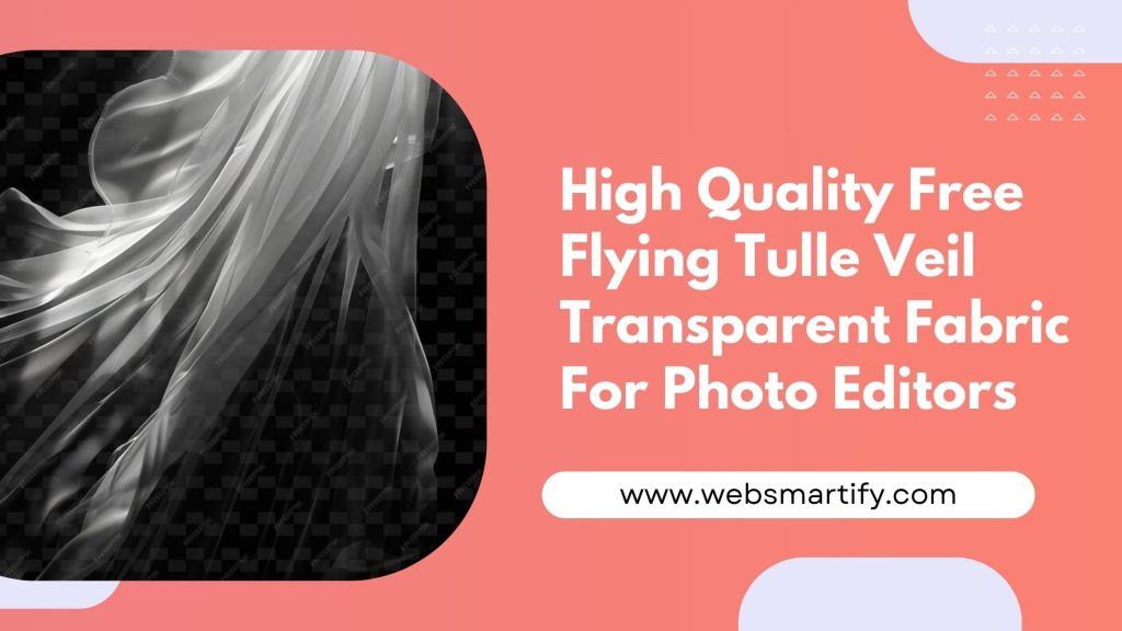 Enhance your photo edits with flying tulle veil transparent fabric PNGs - Websmartify
