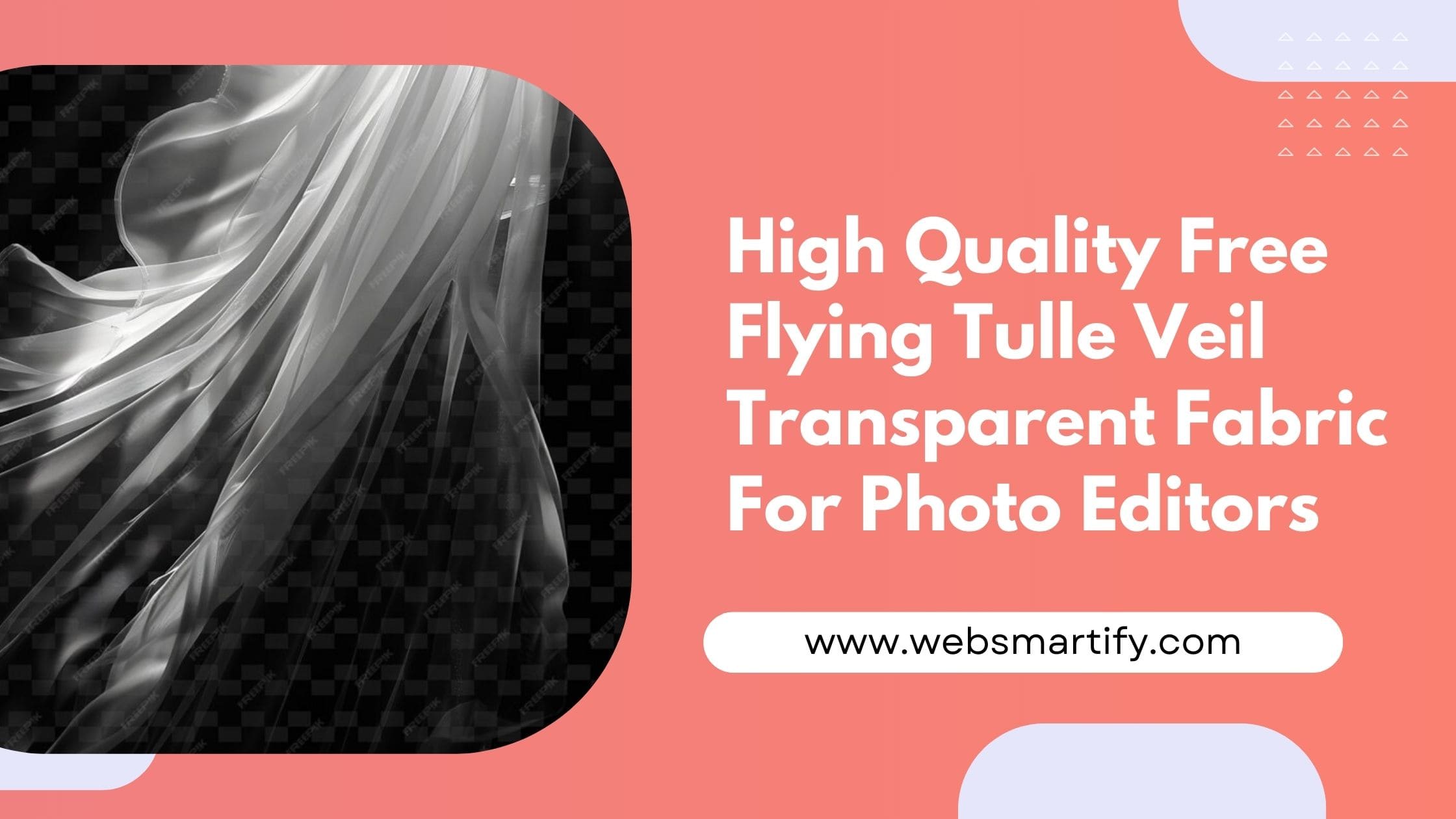 Enhance your photo edits with flying tulle veil transparent fabric PNGs - Websmartify