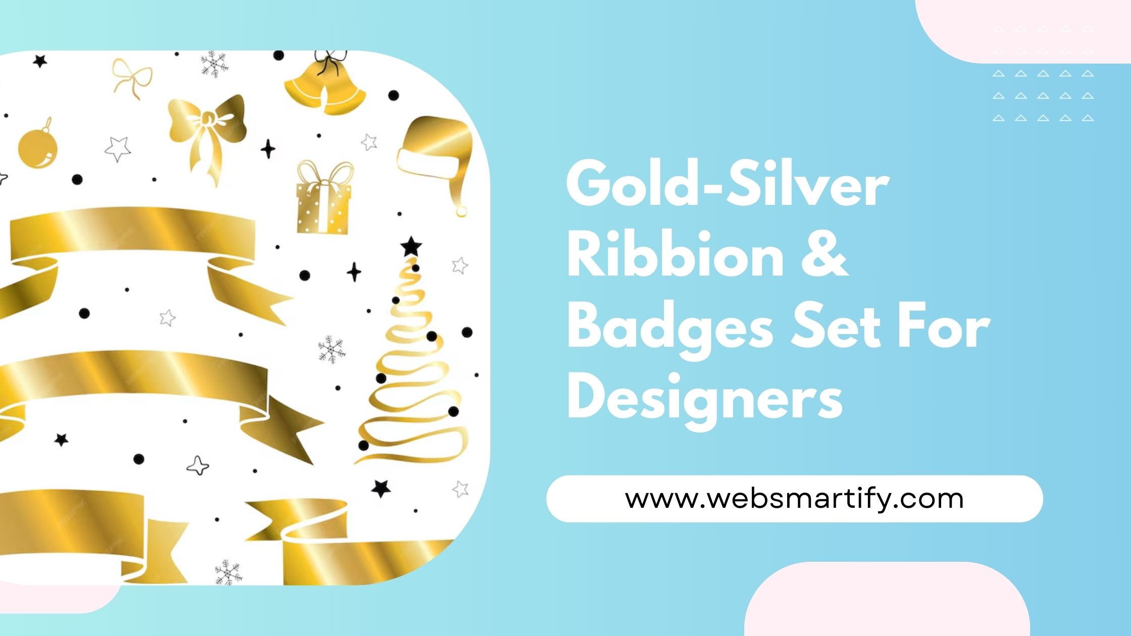 Gold-Silver Ribbon & Badges Set for Designers - Websmartify